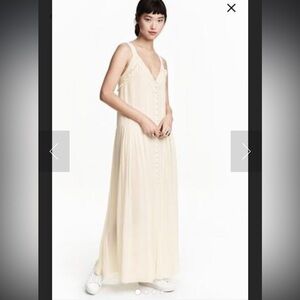 H&M Cream Maxi Dress